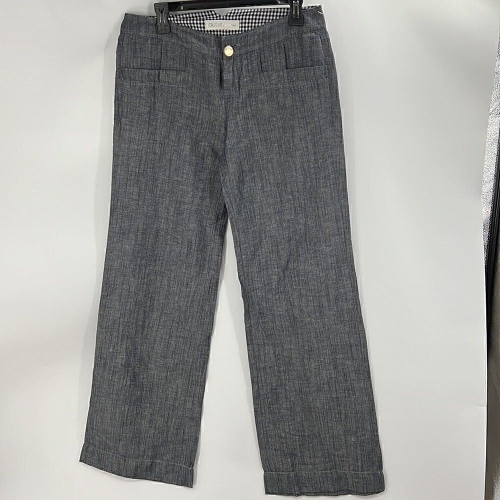 Guess Jeans size 28 wide leg linen cotton blend pants